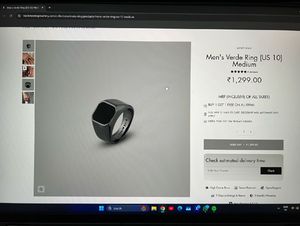 Men&#39;s Black Mamba Necklace &amp; Ring free size