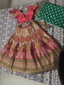 Rani Pink & Green Lehenga