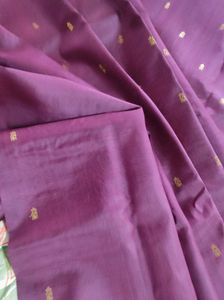 Brown Korvai Kanchipuram Silk Saree
