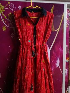 Red Printed Dress