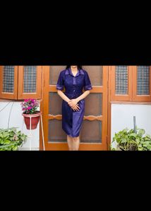 Elegant Purple Lace Dress