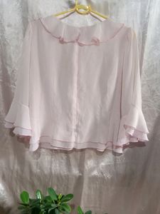 Baby Pink Ruffle Top