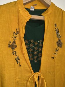 Yellow And Green Combination Kurta