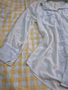 Chic White Button-Down Blouse