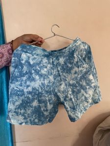 Tie-Dye Denim Shorts