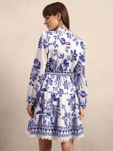 FLORAL TIERED MINI DRESS