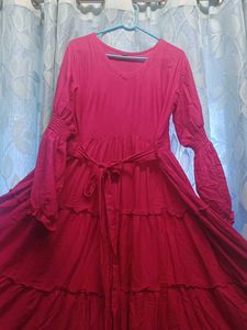 Magenta Rayon Gown