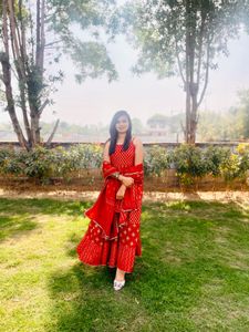 Maroon red dress set