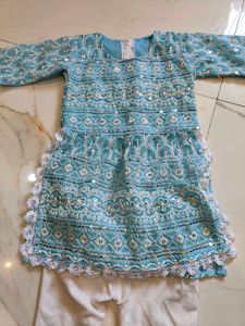 Girls&#39; Embellished Kurti Set