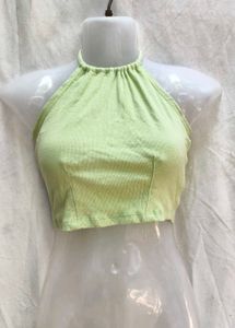201611. Green Halter Top