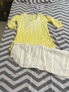 Yellow Ombre Kurta Set