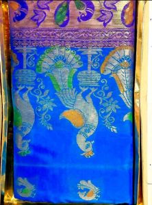 Elegant Blue Banarasi Silk Saree