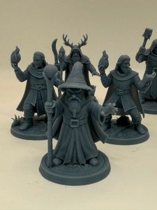 collection of seven hero miniatures,