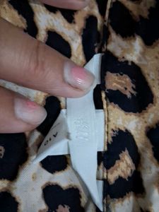 Leopard Print Button-Down Top