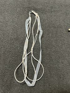 White double thread necklace and String Choker.