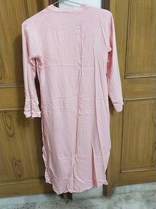 Pink Diamond Pattern Tunic Dress