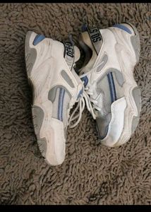 Stylish White &amp; Blue Sneakers