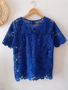 Rafaella Cobalt Blue Lace Top From USA