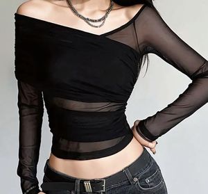 Mesh Black Cross Top