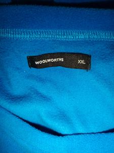 XXL-XXXL Blue Long woolen Sleeve T-Shirt