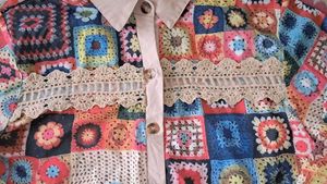 Crochet Granny Square Shirt