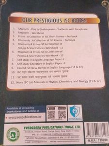 Rhapsody &amp; Prism ISC Class 12 Workbook