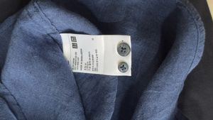 UNIQLO NAVY BLUE LINEN SHIRT