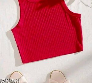 Red Crop Tank Top
