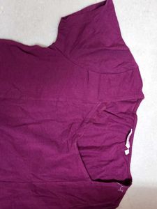 Purple Square Neck Top
