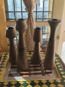 Wooden Candlestick Holders