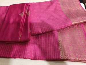Pink &amp; Gold Saree