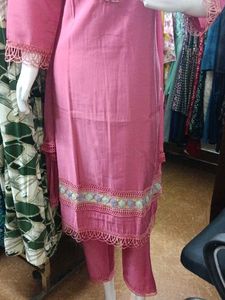 Art Silk Kurti Pant Dupatta Set