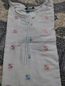 White Printed kurta