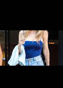 Blue Forever 21 Tank Top Stretchable