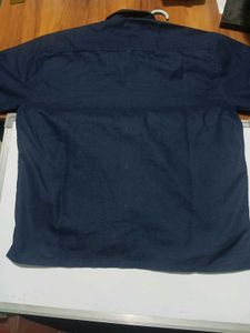 Men's Classic Navy Button-Down Casual Shirt