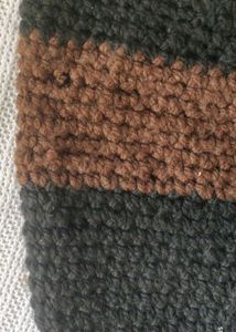 Crochet Striped Tote Bag