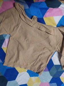 Off Shoulder Design With Belt