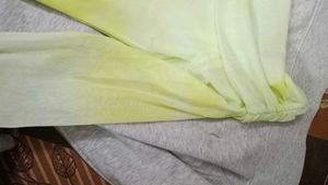 Yellow Tie-Dye Mini Skirt