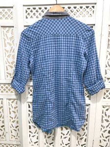 Blue Plaid Shirt C