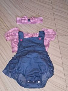 Beautiful Baby 3 PC Dungree Set