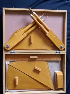 Used Wooden Geometric Box