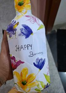 Handcrafted &#39;Happy Birthday&#39; Bottle
