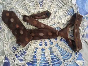 Gent's Tie 👔  // Brown Colour // Polka Dotted Tie