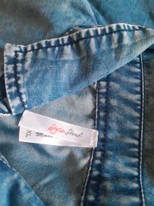 Denim Sleeveless Shirt Dress