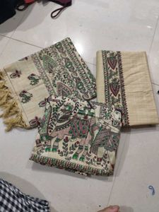 Heavy Cotton Silk Type Material With Full Rajastan