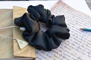 Black Satin Scrunchie