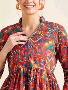 Colorful Print Tunic Short Kurti