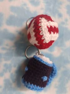 Crochet Combo Pack Of Coffee Mug And Tennis Ball