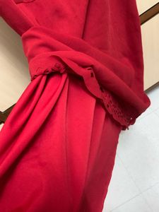 RARE Women Red Solid A-line Dress