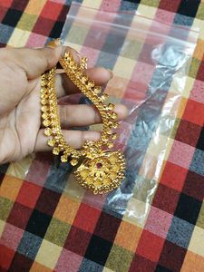 Golden Necklace with Cute Pink Stones 💖✨